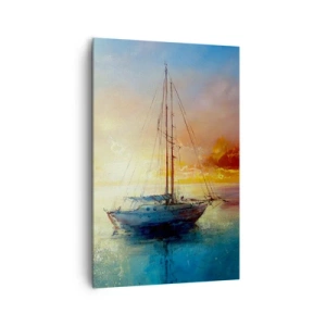 Quadro em tela - Na baía dourada - 80x120 cm