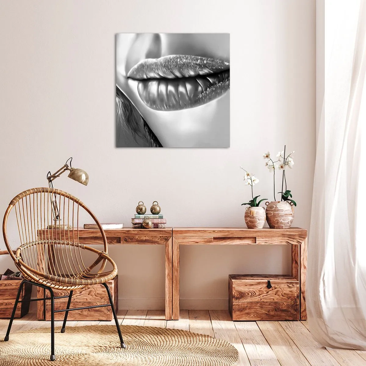 Quadro em tela - Eu sei o que está a pensar... - 40x40 cm