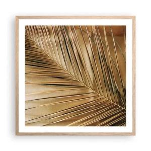 Pôster com moldura de carvalho claro - Colunata natural - 60x60 cm