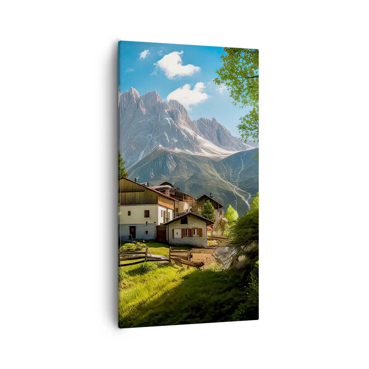Quadro em tela - Idílio alpino - 55x100 cm