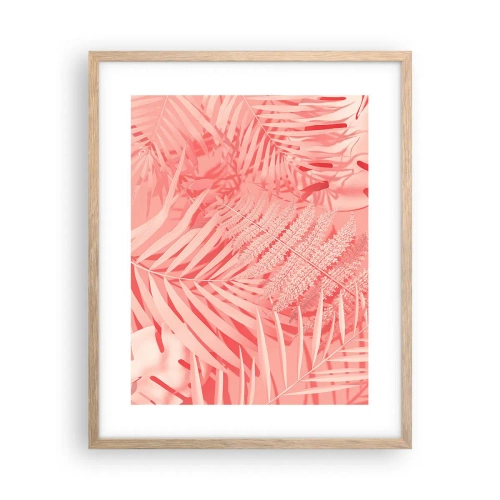 Pôster com moldura de carvalho claro - Conceito cor-de-rosa - 40x50 cm
