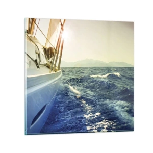 Quadro em vidro - Depois da aventura - 40x40 cm