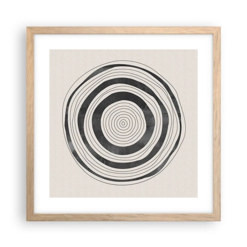 Pôster com moldura de carvalho claro - Importante é o que há no caminho - 40x40 cm