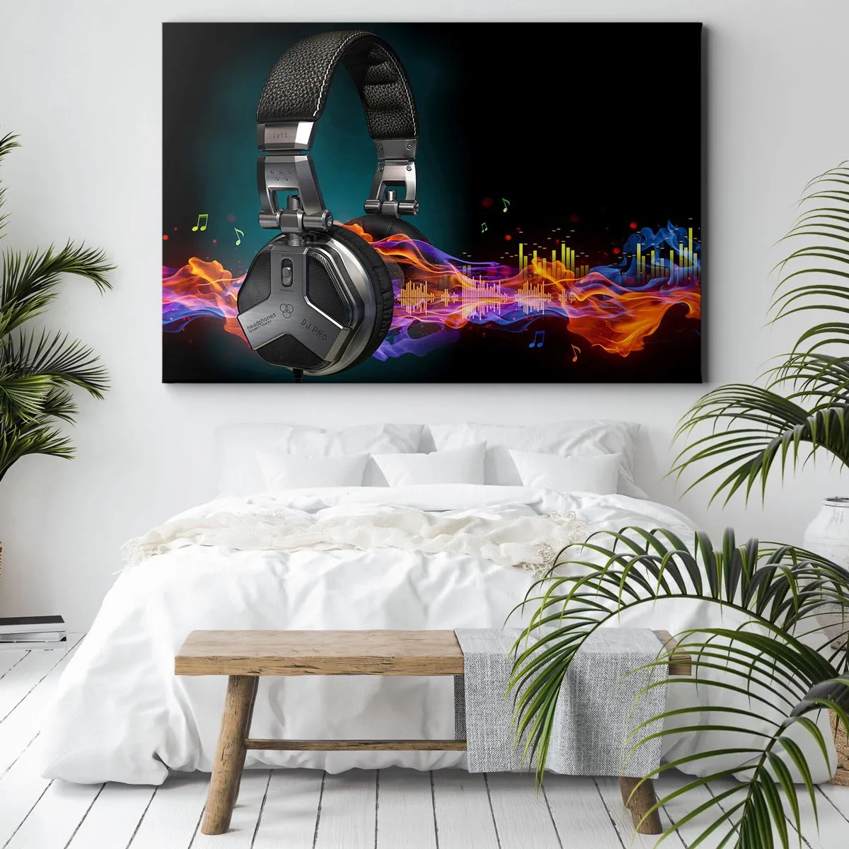 Quadro em tela - No fogo da música - 100x70 cm