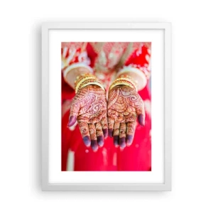 Pôster em moldura branca - Pronto para alcançar a felicidade - 30x40 cm