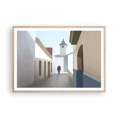 Pôster com moldura de carvalho claro - Um passeio ensolarado - 100x70 cm