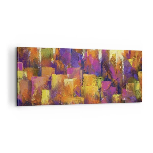 Quadro em tela - Composição metropolitana - 100x40 cm