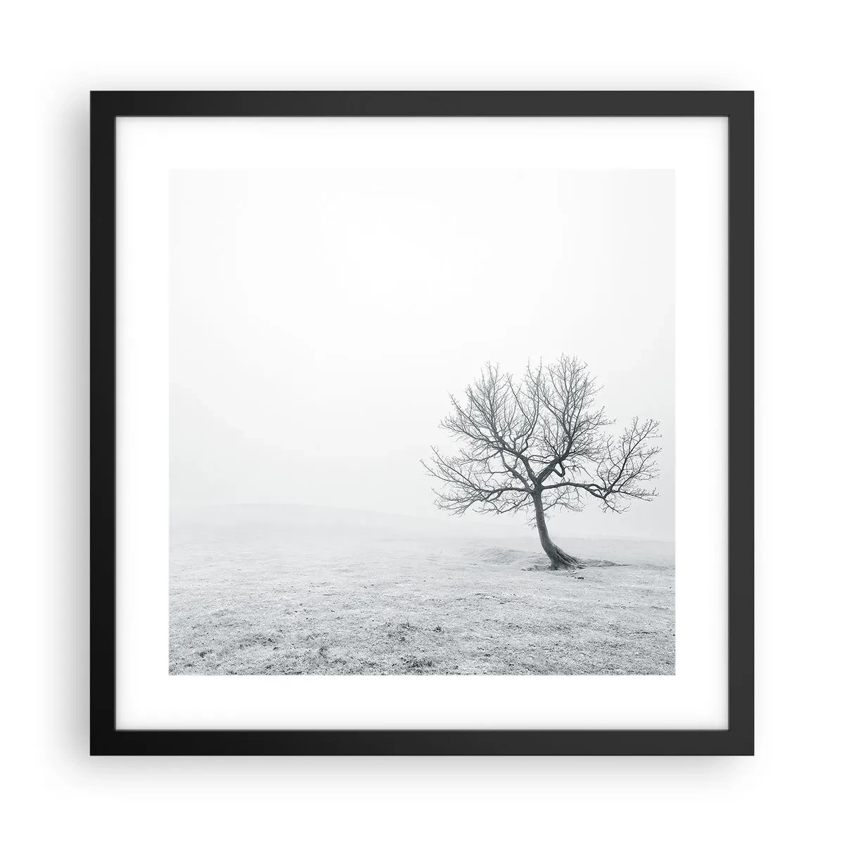 Pôster com moldura preta - Contra o nada - 40x40 cm