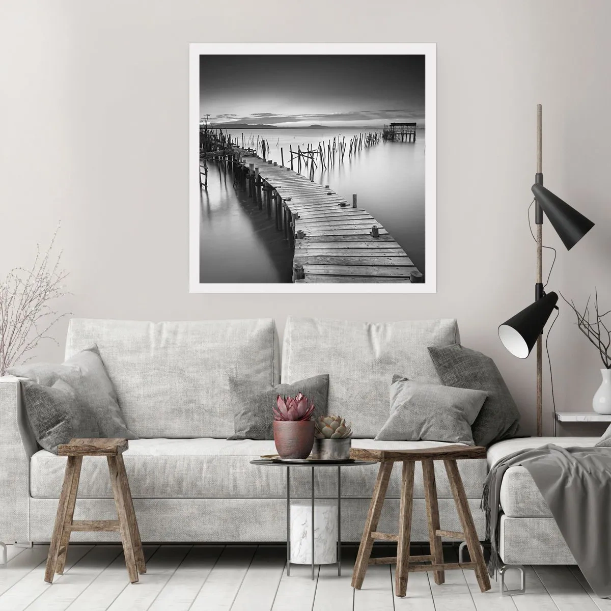 Pôster - A tranquilidade de uma costa esquecida - 60x60 cm