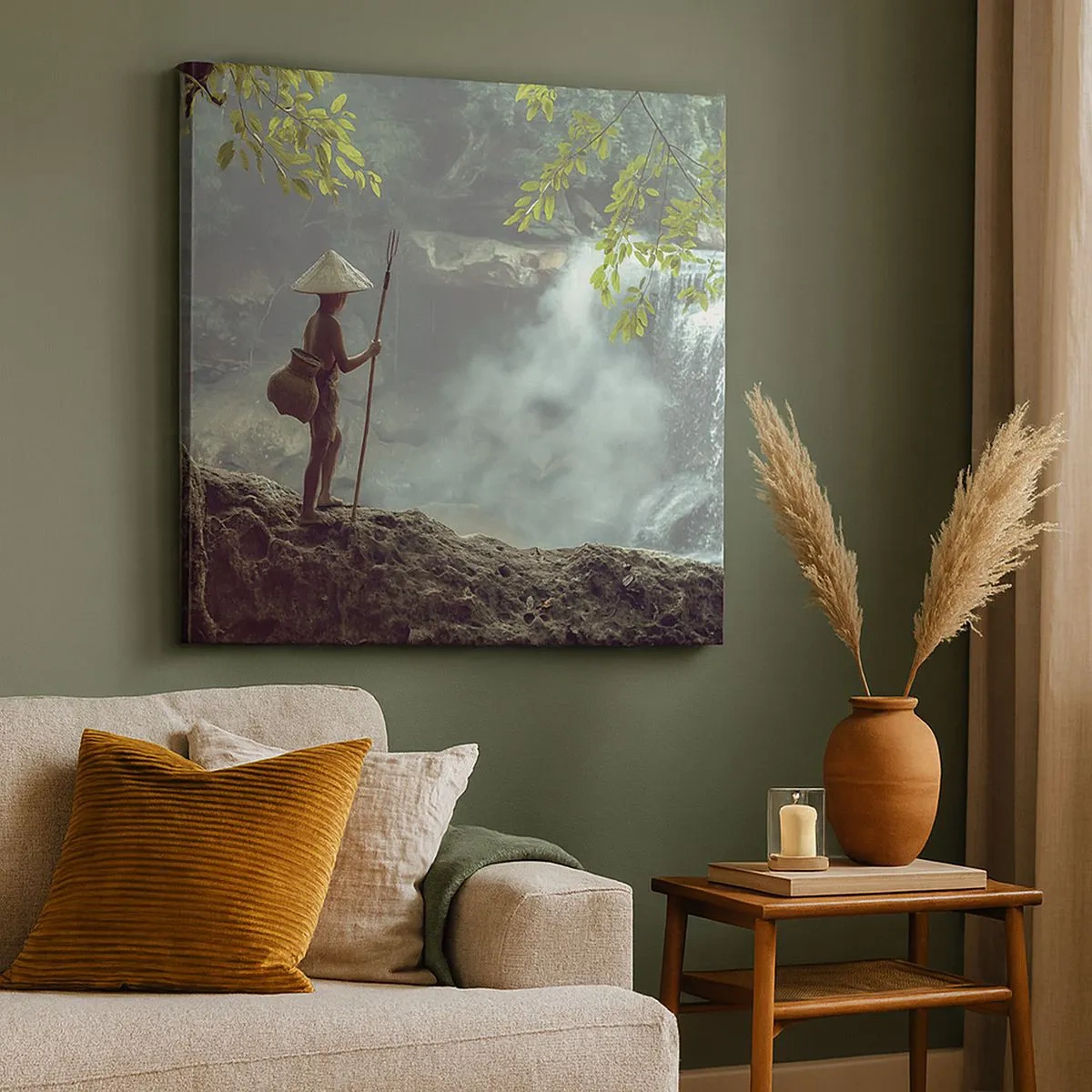 Quadro em tela - Amigo da natureza - 30x30 cm