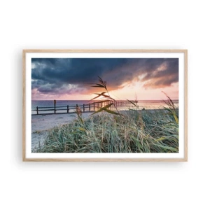 Pôster com moldura de carvalho claro - O vento não leva - 91x61 cm