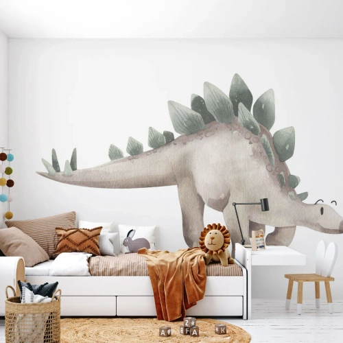 Papel de Parede Premium Canvas - Seu amigo - Dinossauro, Infantil, estegossauro - 300x210 cm