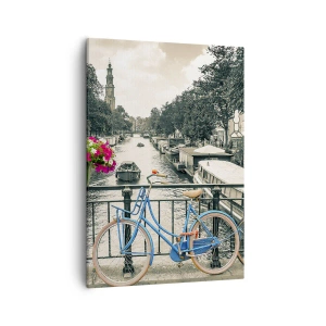 Quadro em tela - Cores da rua de Amsterdã - 50x70 cm