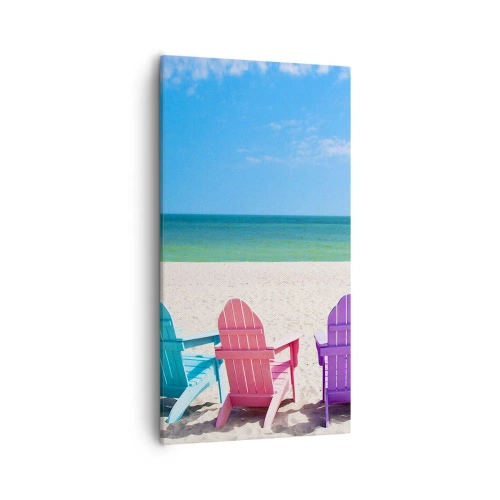 Quadro em tela - Praia do arco-íris - 55x100 cm