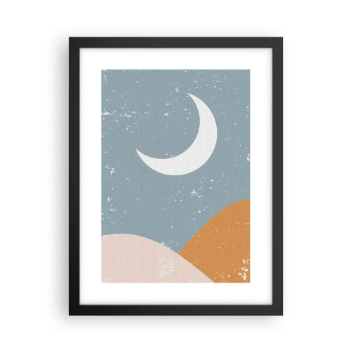 Pôster com moldura preta - Milagre de muitas noites - 30x40 cm