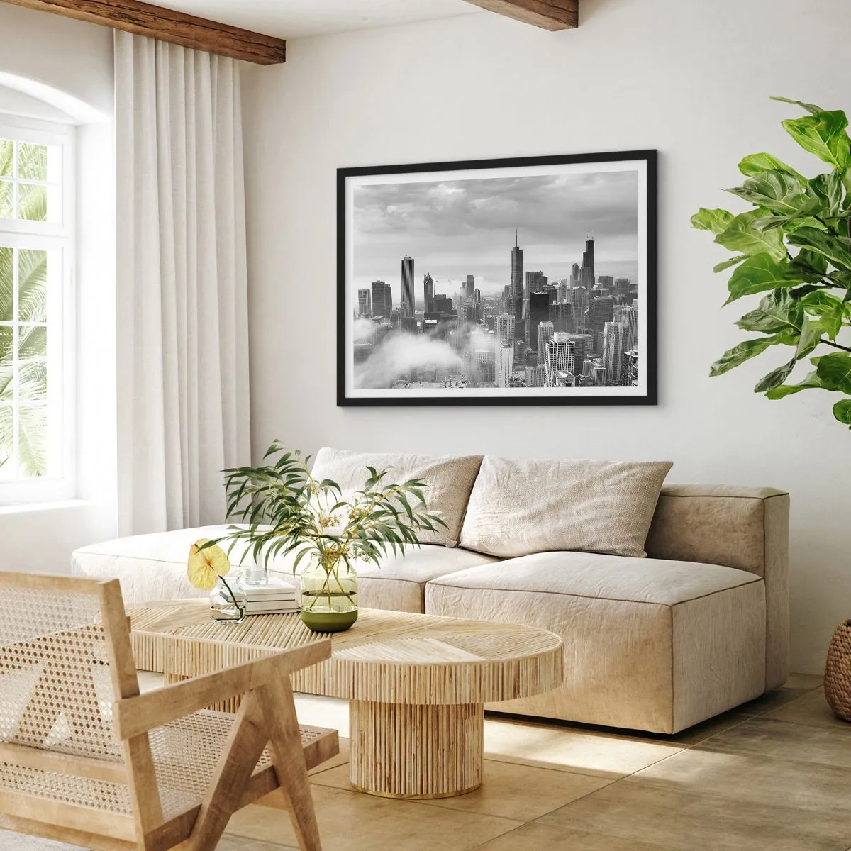 Pôster com moldura preta - Paisagem americana - 70x50 cm