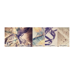 Amostra de papel de parede Premium Canvas - Com muita pressa - Abstração, Pedaço, Gráficos - 100x30 cm
