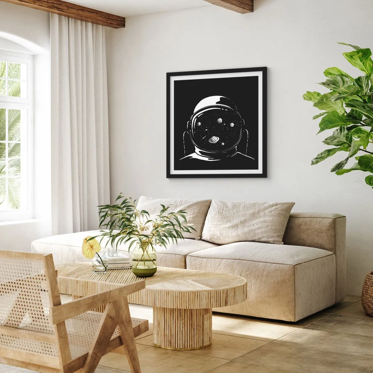 Pôster com moldura preta - Bela Vista - 30x30 cm