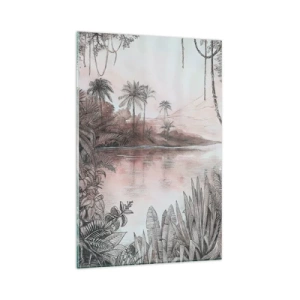 Quadro em vidro - Diário de um explorador do século 19 - 80x120 cm