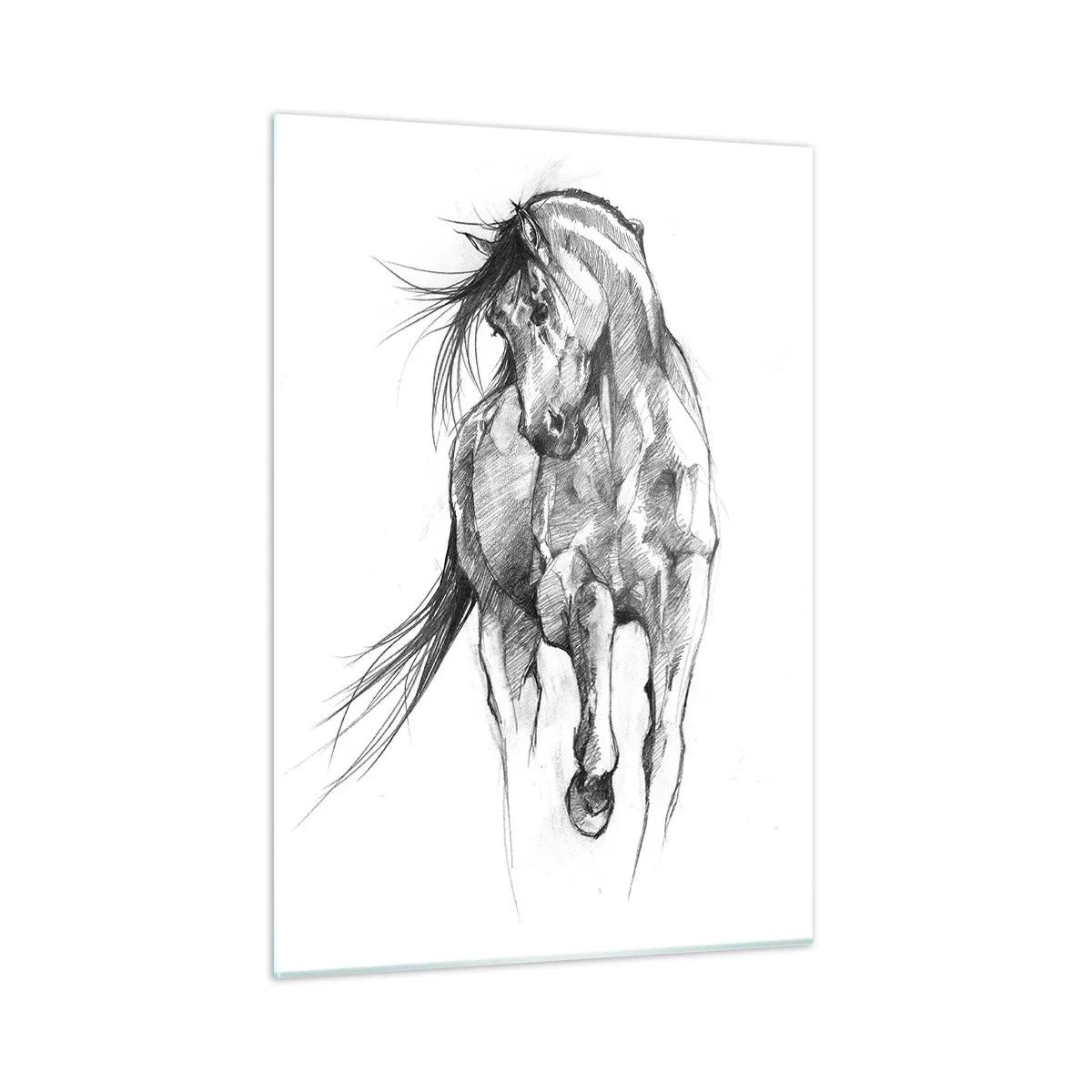 Quadro em vidro - Num trote gracioso - 50x70 cm