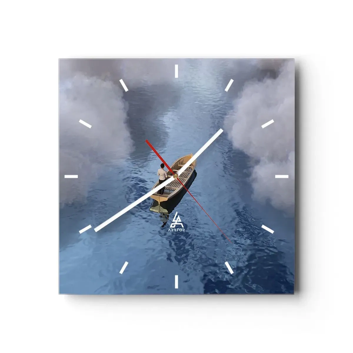 Relógio de parede - Relógio em vidro - Vida – jornada – desconhecido - 40x40 cm