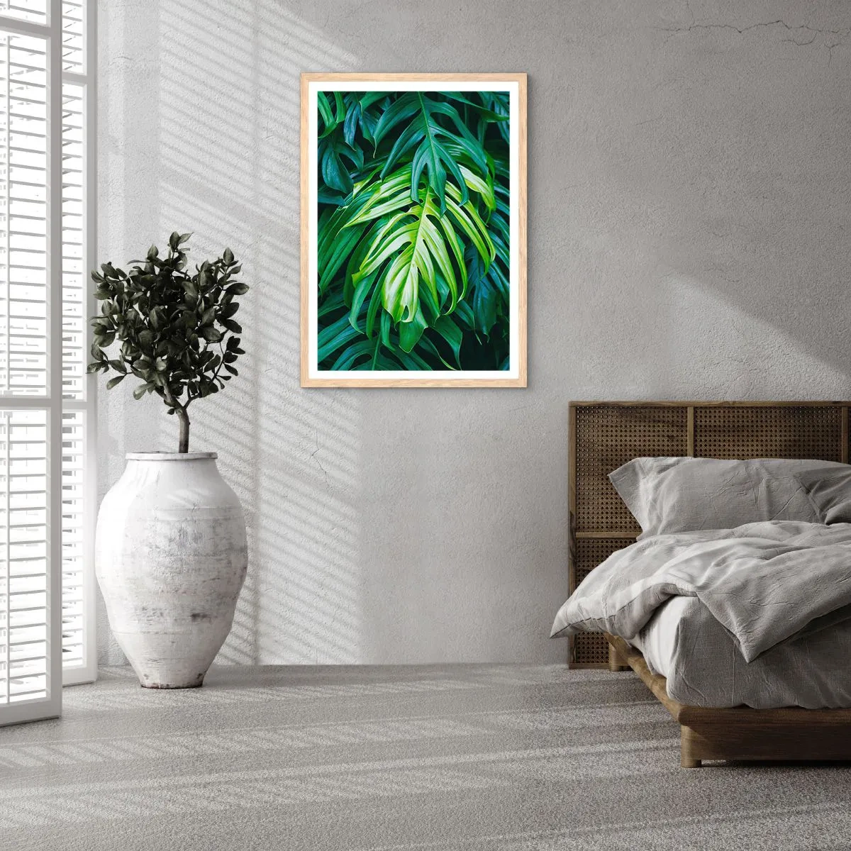Pôster com moldura de carvalho claro - Mergulhar no frescor - 50x70 cm