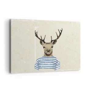 Quadro em tela - Porque eu gosto de camisas listradas! - 100x70 cm