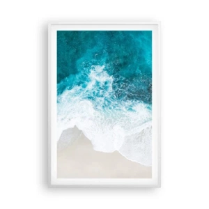 Pôster em moldura branca - Carícia natural - 61x91 cm