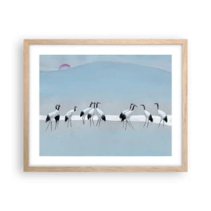 Pôster com moldura de carvalho claro - Depois de um dia quente - 50x40 cm