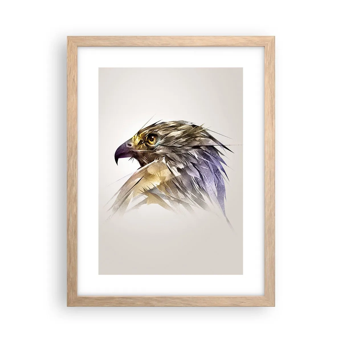 Pôster com moldura de carvalho claro - Retrato de um guerreiro - 30x40 cm