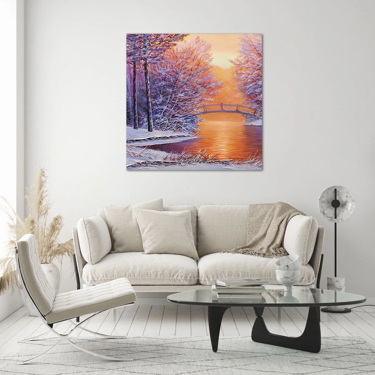 Quadro em vidro - Vamos nos encontrar aqui - 50x50 cm