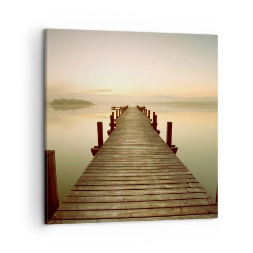 Quadro em tela - Antes do amanhecer, nascer do sol, luz - 50x50 cm