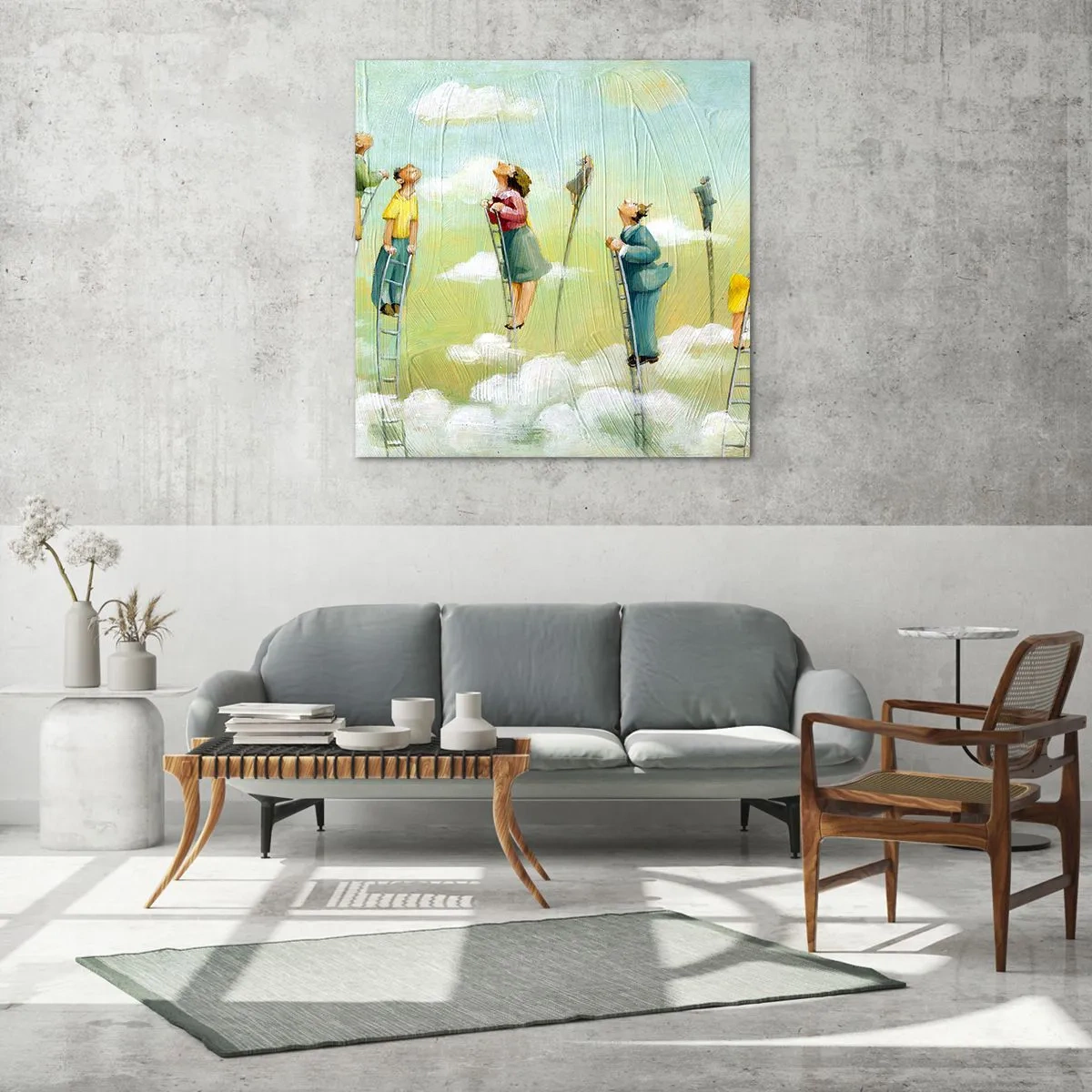 Quadro em vidro - Por trás do seu sonho - 30x30 cm