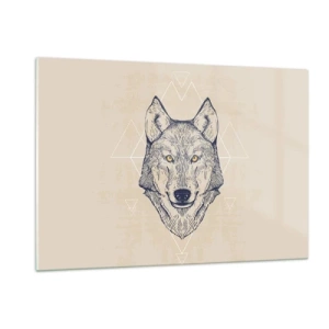Quadro em vidro - Alfa com um olhar penetrante - 120x80 cm