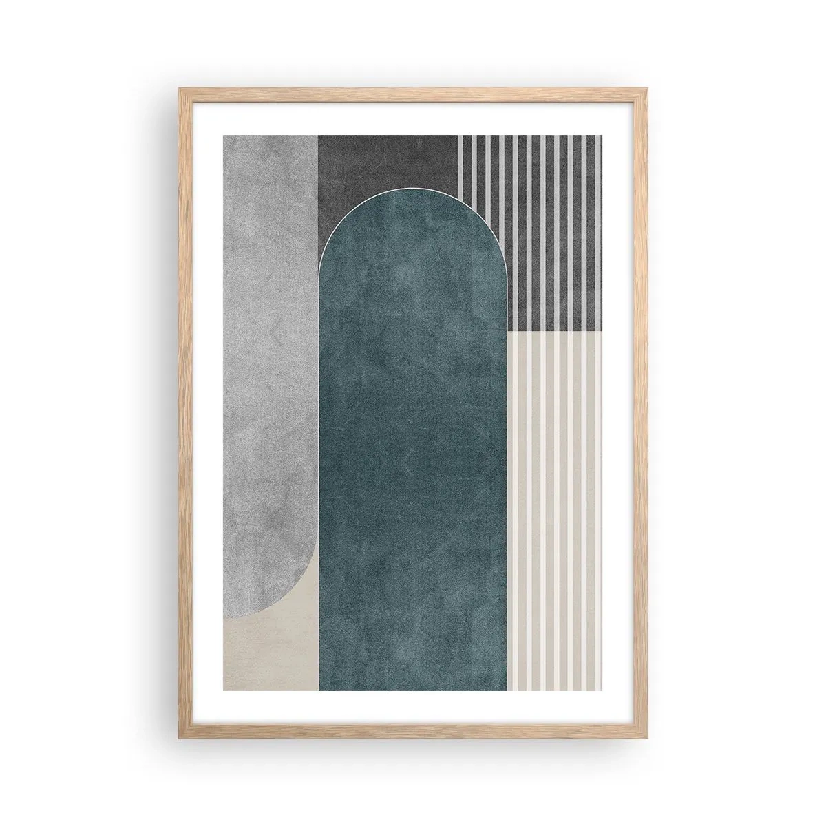 Pôster com moldura de carvalho claro - Composição ao nível - 50x70 cm