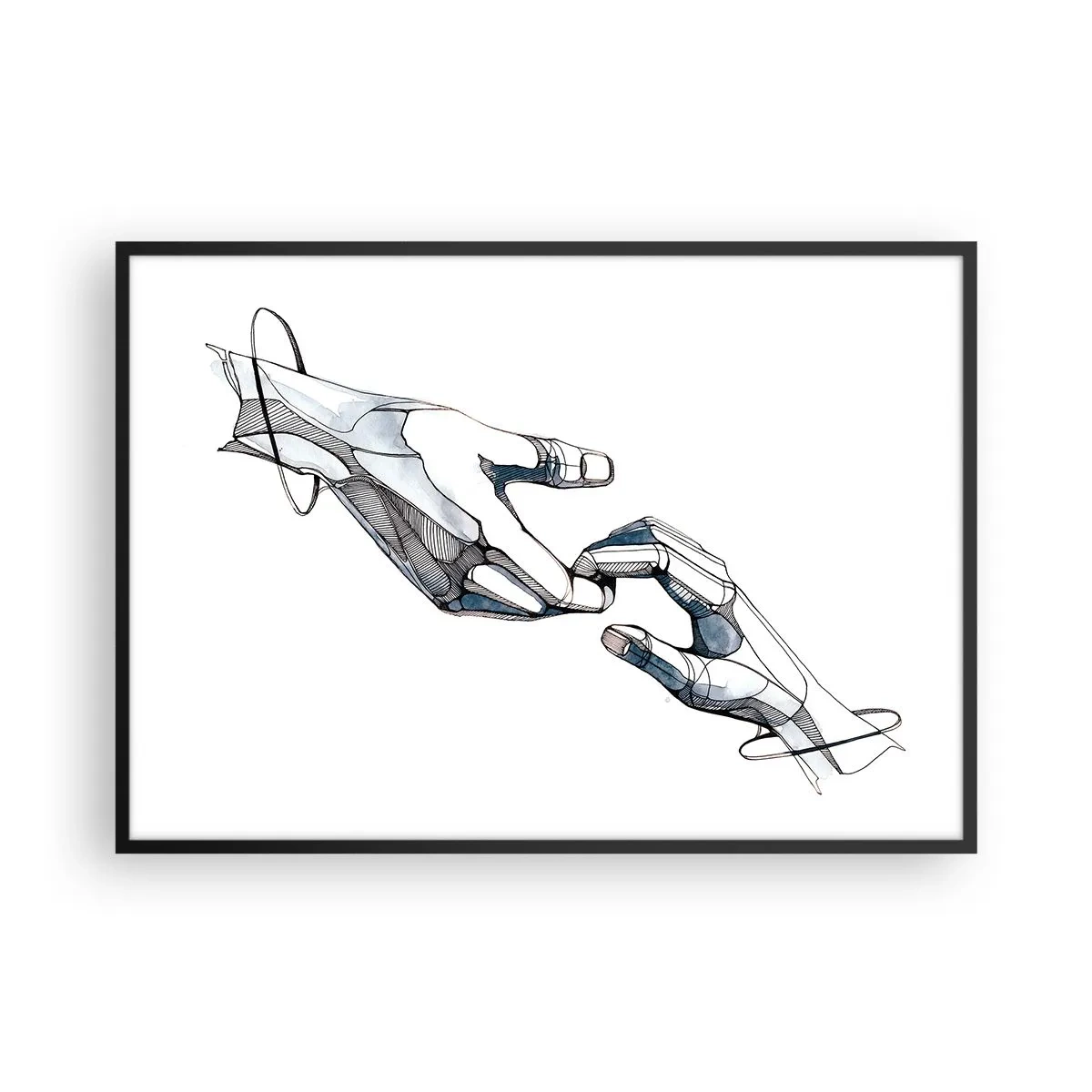 Pôster com moldura preta - Um bom gesto - 100x70 cm