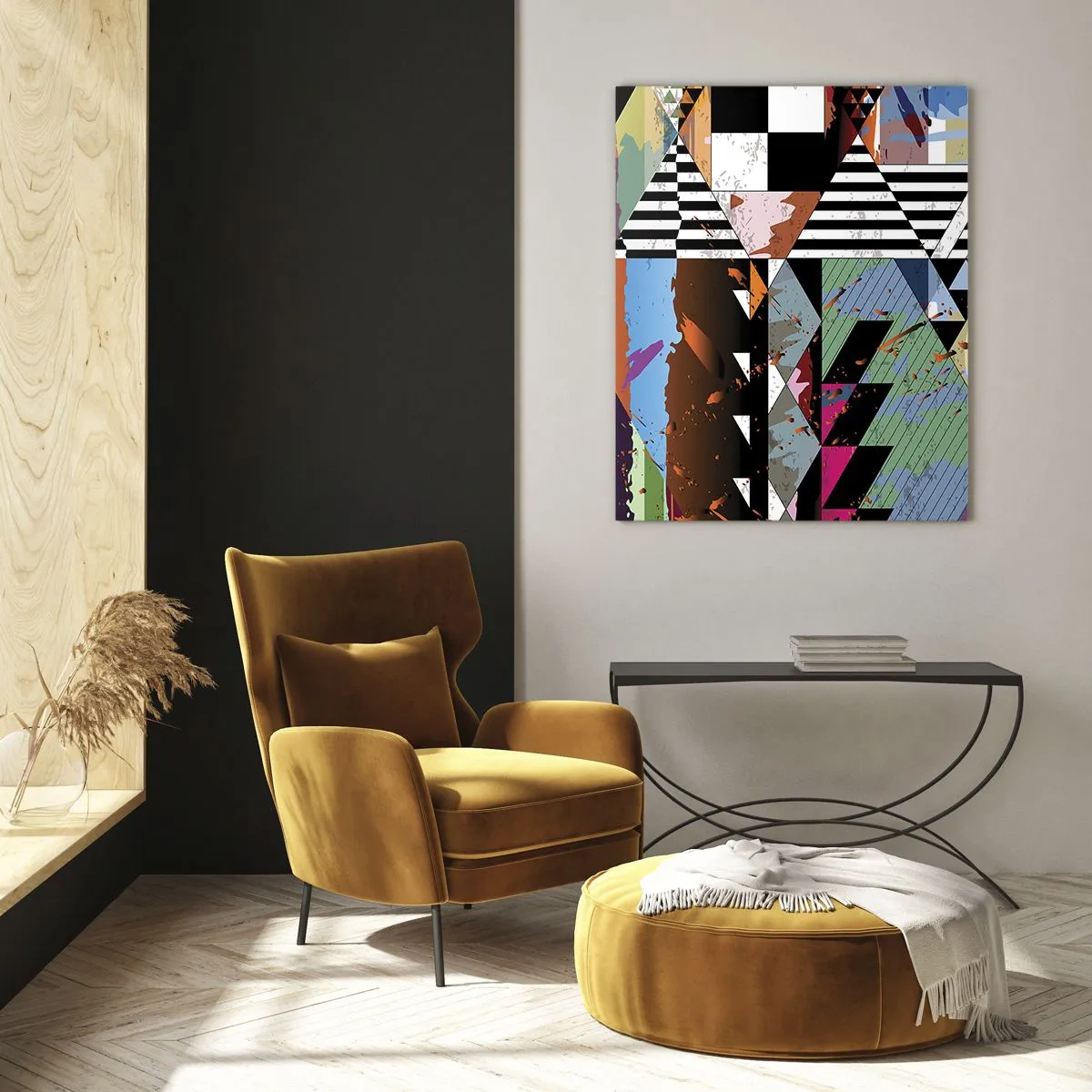 Quadro em vidro - Geométrica e organicamente - 50x70 cm