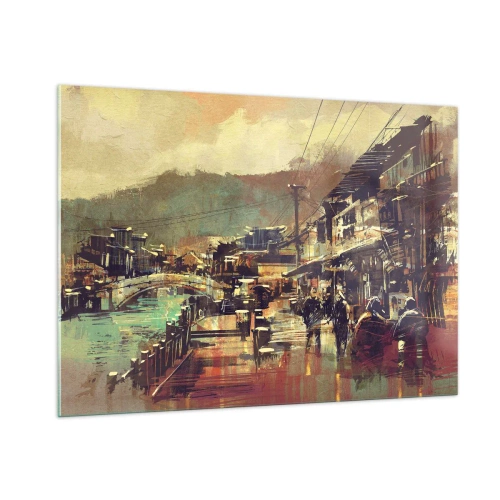 Quadro em vidro - A vida como uma riqueza cinzenta - 100x70 cm