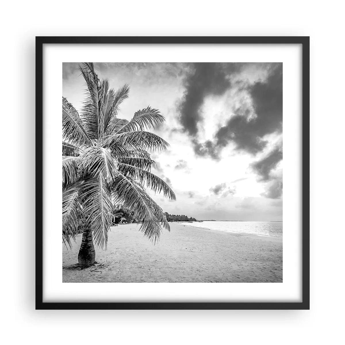 Pôster com moldura preta - Quando anseia por solidão... - 50x50 cm