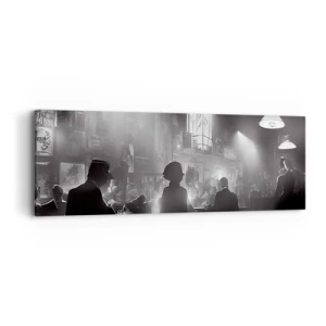 Quadro em tela - Em uma atmosfera de jazz - 90x30 cm