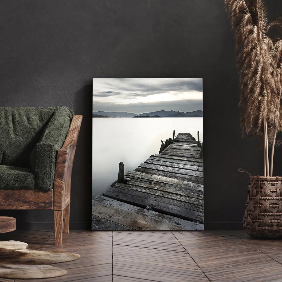 Quadro em tela - Mergulhar em paz - 45x80 cm