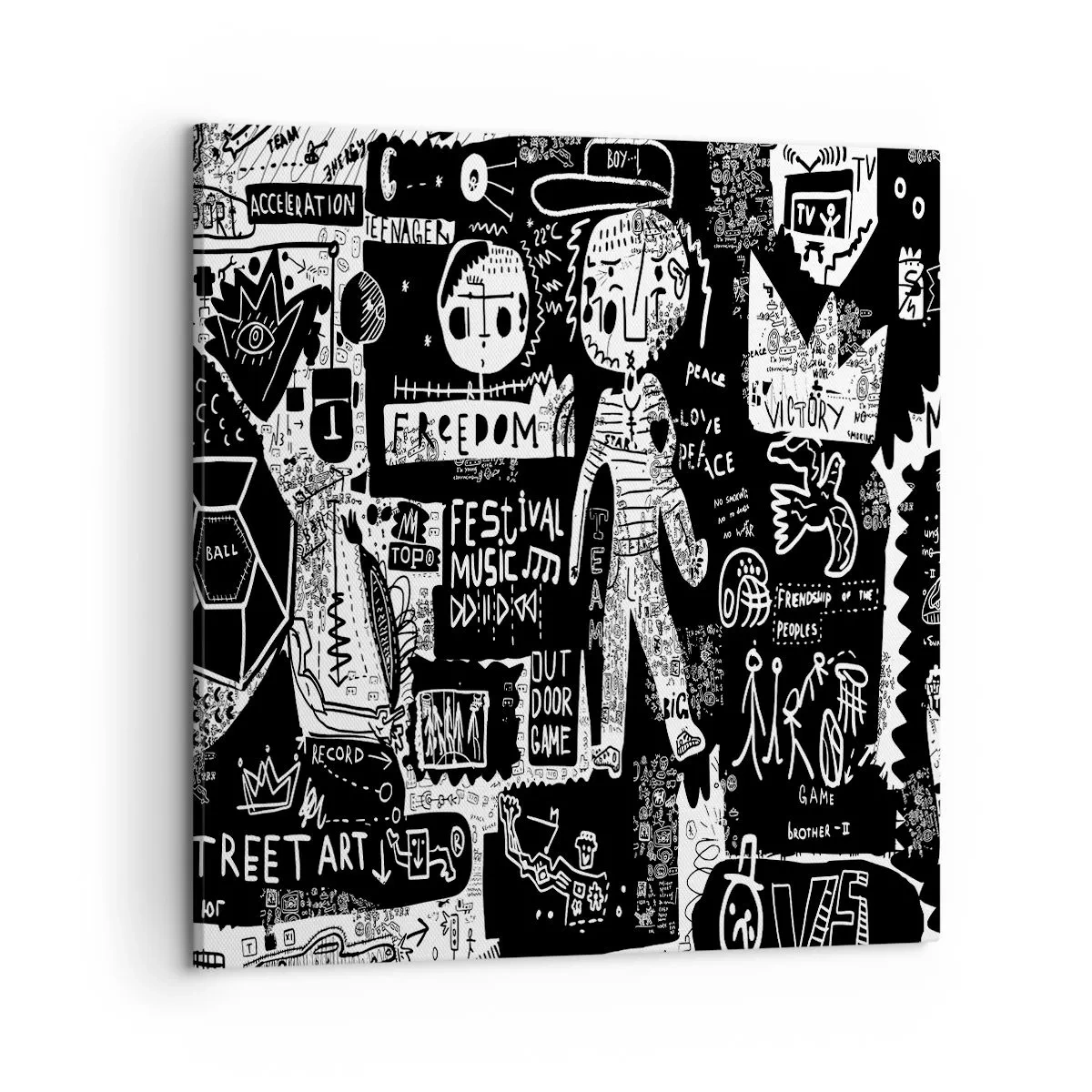 Quadro em tela - O direito e a alegria da juventude espiritual - 50x50 cm