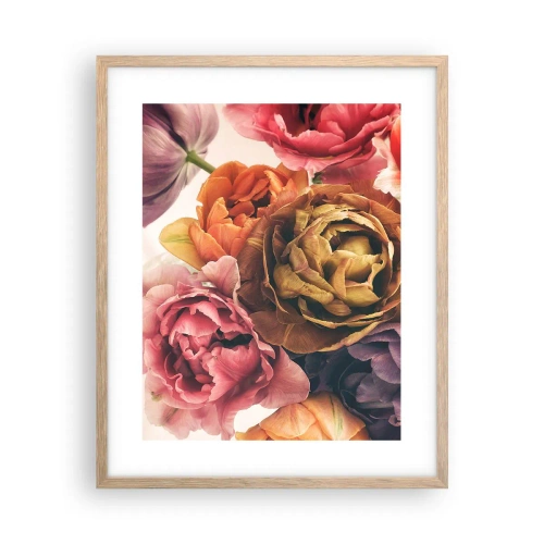 Pôster com moldura de carvalho claro - Celebração da vida - 40x50 cm
