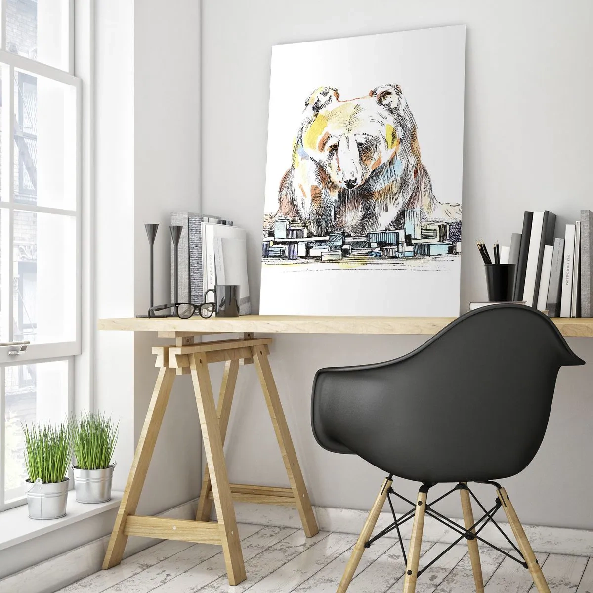 Quadro em vidro - Como viver assim? - 70x100 cm