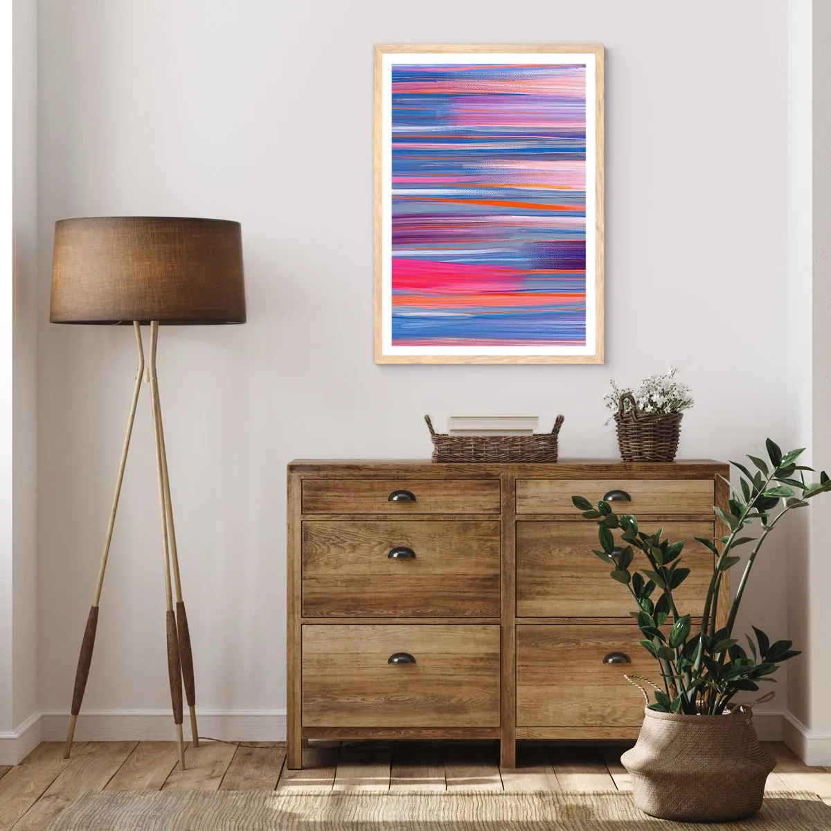 Pôster com moldura de carvalho claro - Ascensão - 50x70 cm