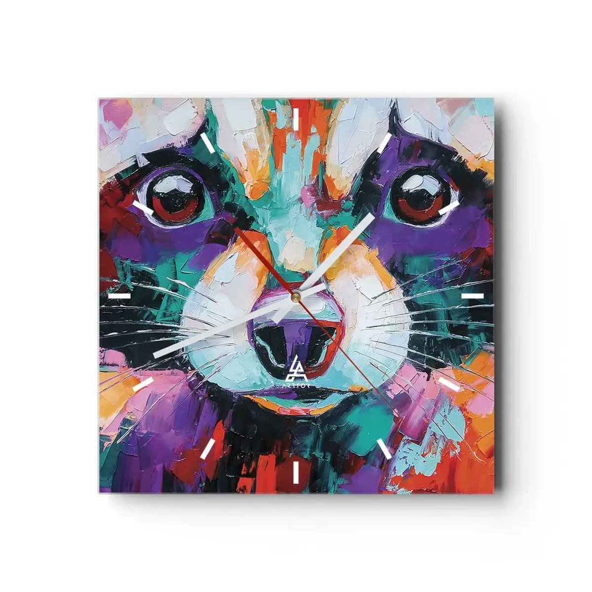 Relógio de parede - Relógio em vidro - Apenas boas emoções - 30x30 cm