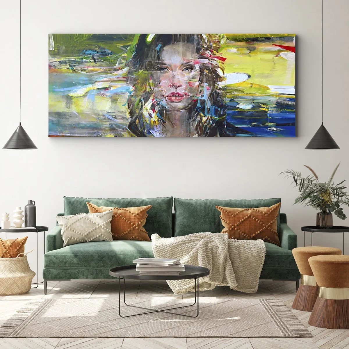 Quadro em tela - Atrás da cortina de ar - 100x40 cm
