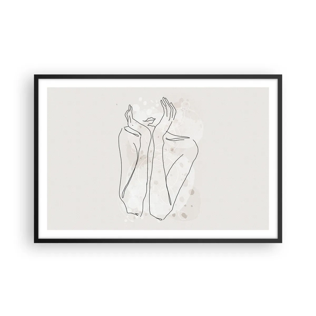 Pôster com moldura preta - Momento de sonho - 91x61 cm