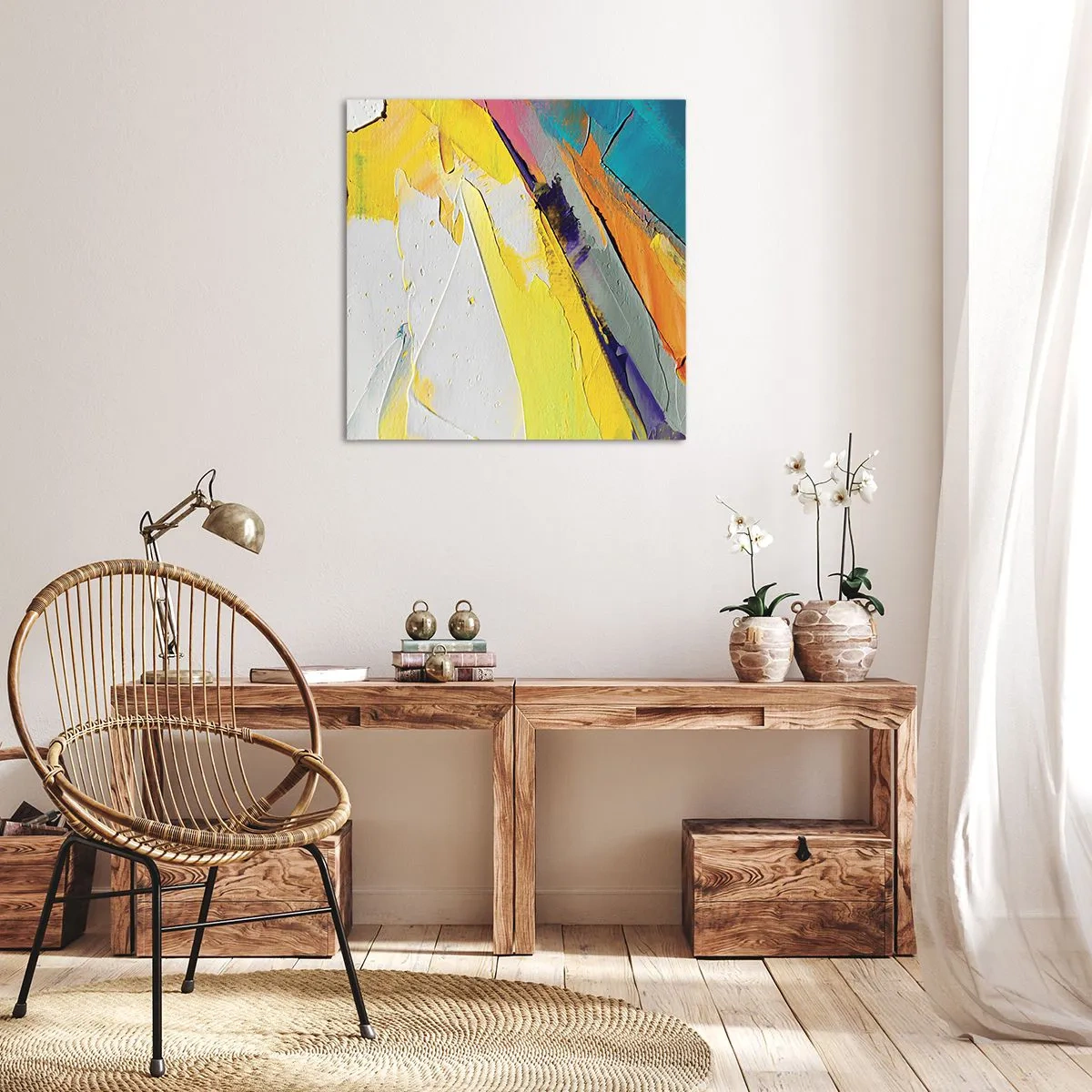 Quadro em tela - Anatomia da luz - 50x50 cm