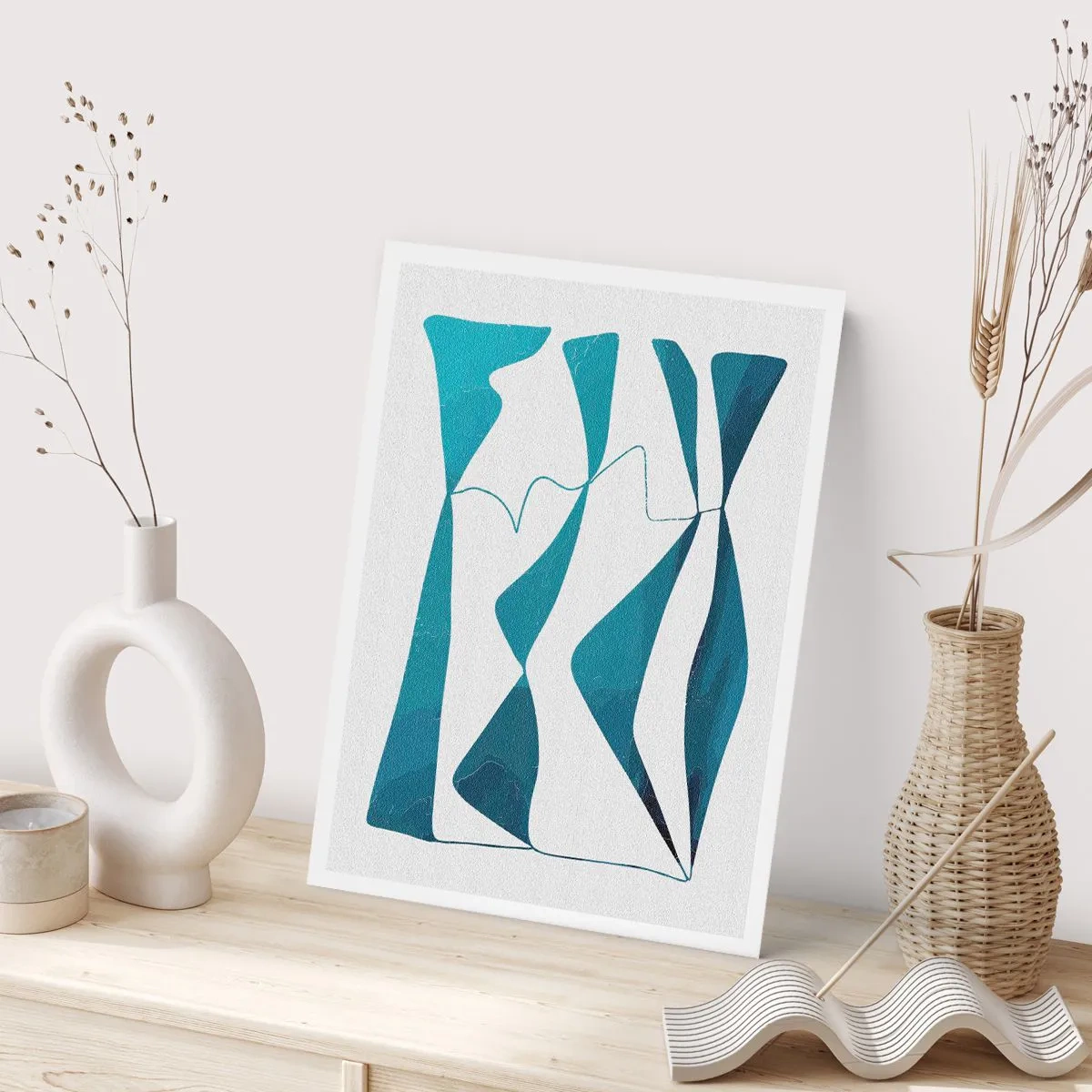 Pôster - Abstração: composto turquesa - 70x100 cm